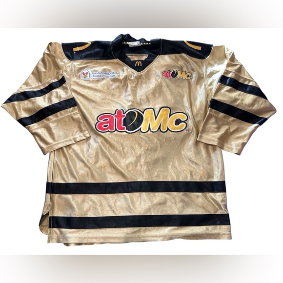 Gold McDonald’s hockey jersey youth XL or ladies small - Picture 1 of 5